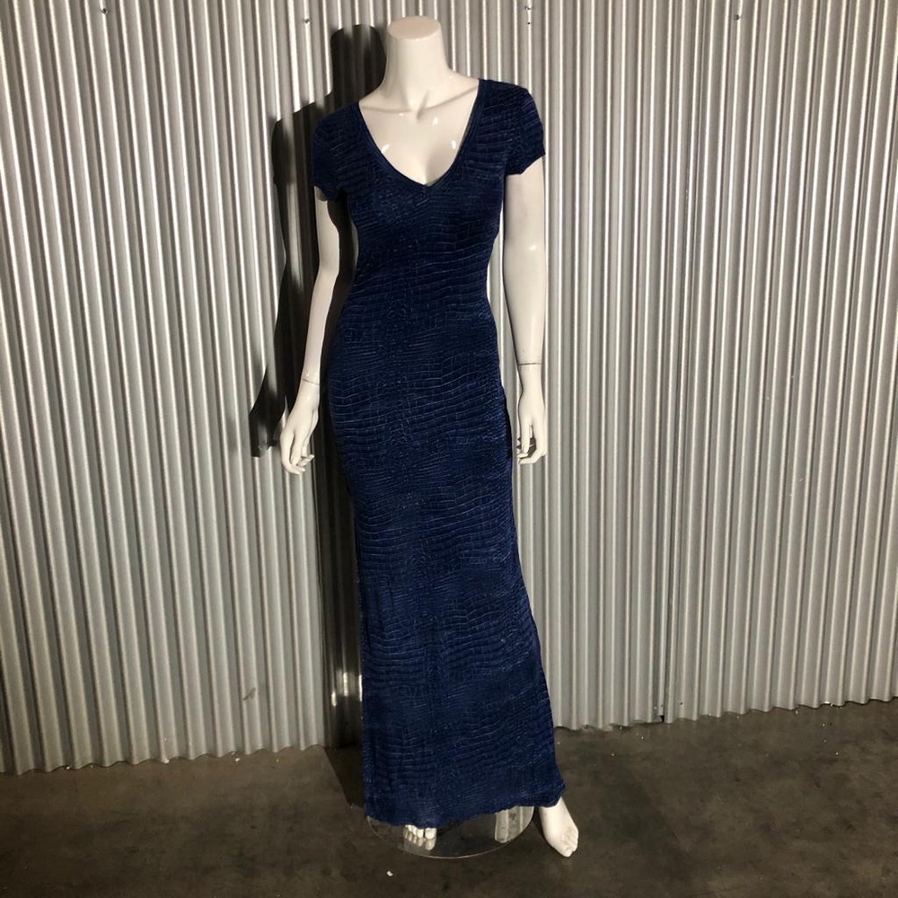 Bcbg Maxazria Long tee dress blue print maxi M